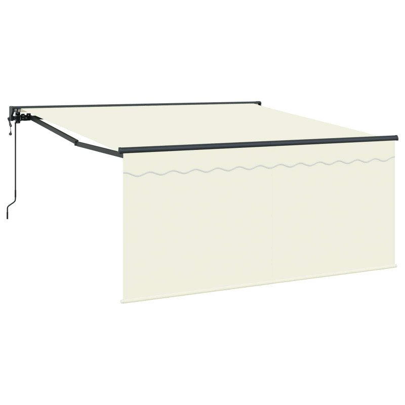 Markiza zwijana Kremowy 300 x 250 cm Poliester i aluminium