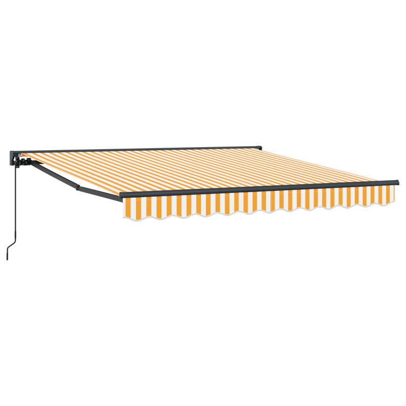 Rama markizy Żółty i Biały 300 x 250 cm Poliester z powłoką PU