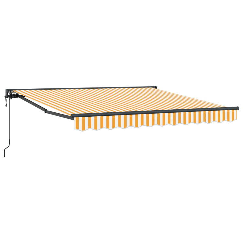 Rama markizy Żółty i Biały 300 x 250 cm Poliester z powłoką PU
