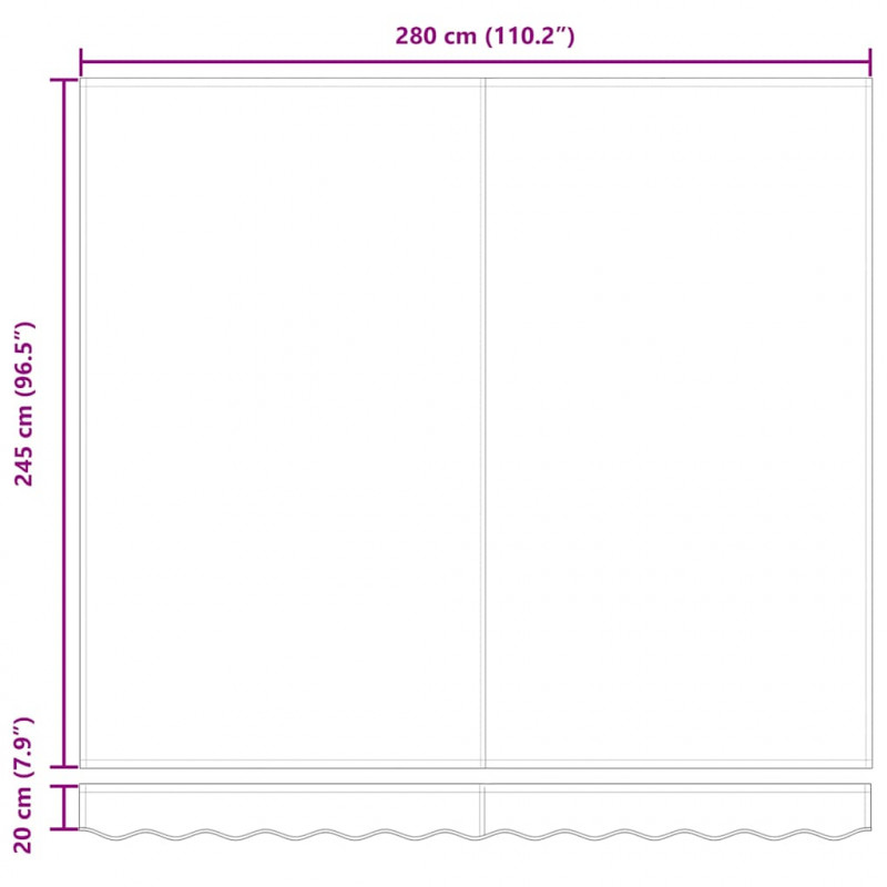 Markiza zwijana Pomarańczowy i brązowy 300 x 250 cm