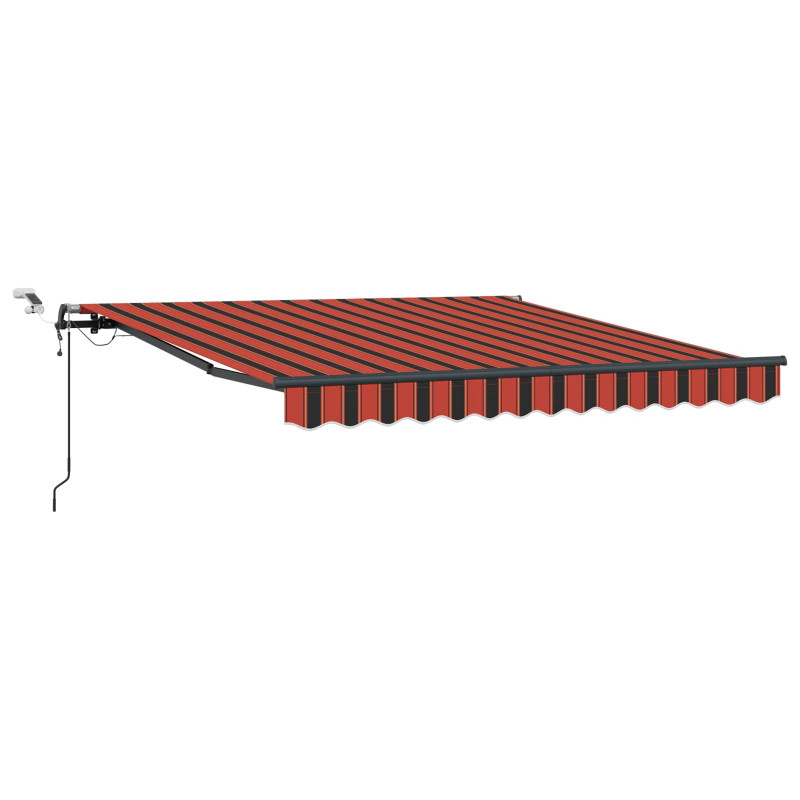 Tkanina Zadaszenia z pomarańczowy i brązowy 300 x 250 cm