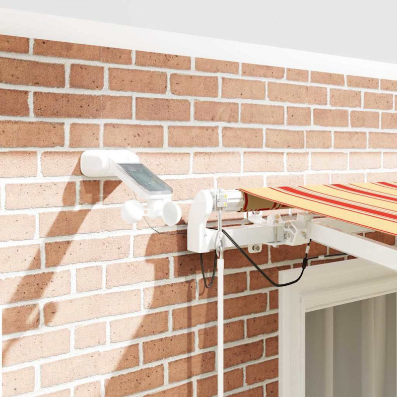 Markiza zwijana Ze LED Lights Żółty i pomarańczowy 300 x 250 cm