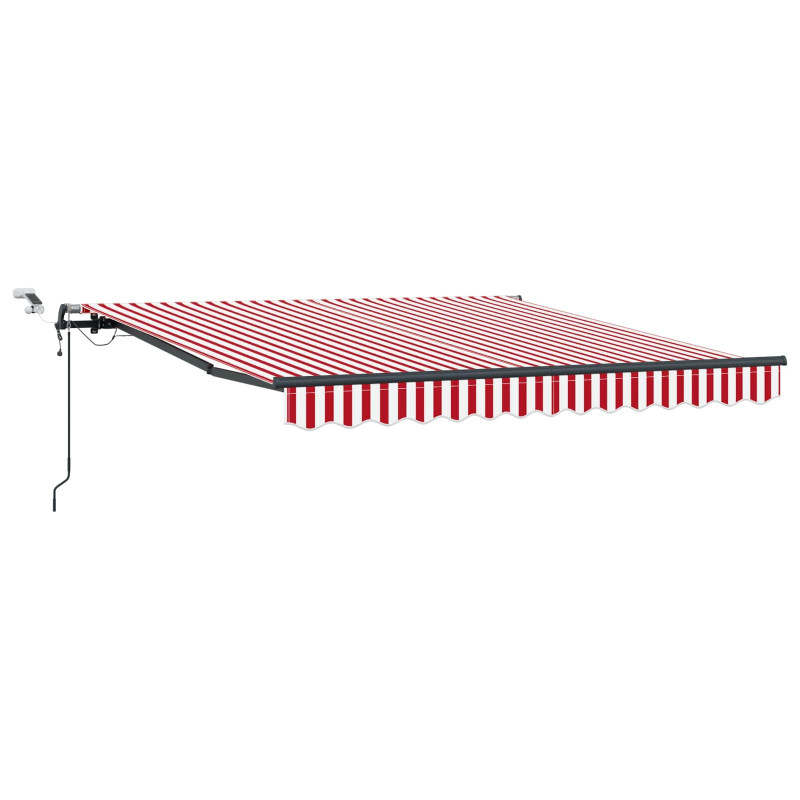 Tkanina Zadaszenia z Czerwony i Biały 300 x 250 cm Poliester