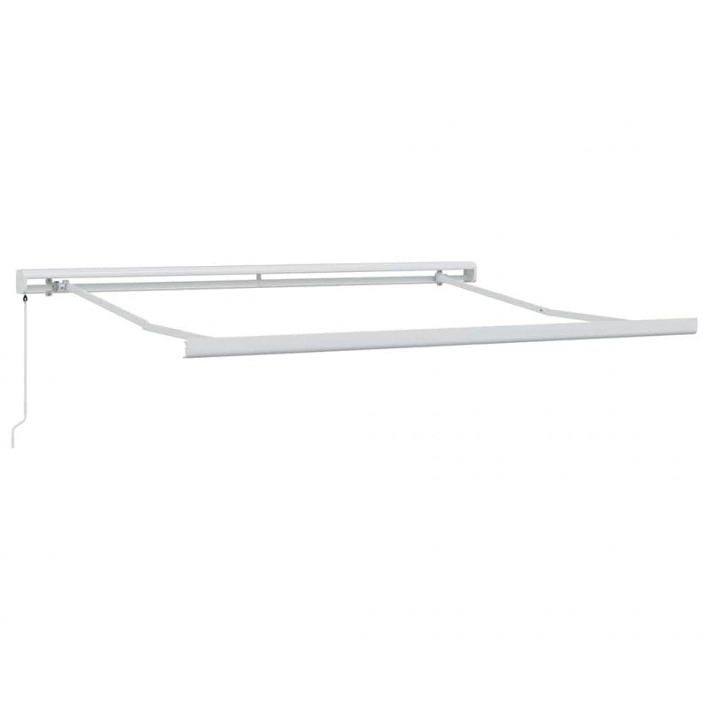Markiza zwijana Czerwony i Biały 300 x 250 cm Tkanina i Metal