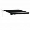 Markiza zwijana Czarny 300 x 250 cm Poliester i Metal
