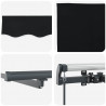 Markiza zwijana Ze LED Lights Czarny 300 x 250 cm tkanina