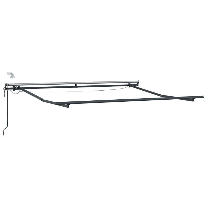 Tkanina Zadaszenia z Czarny 300 x 250 cm Poliester