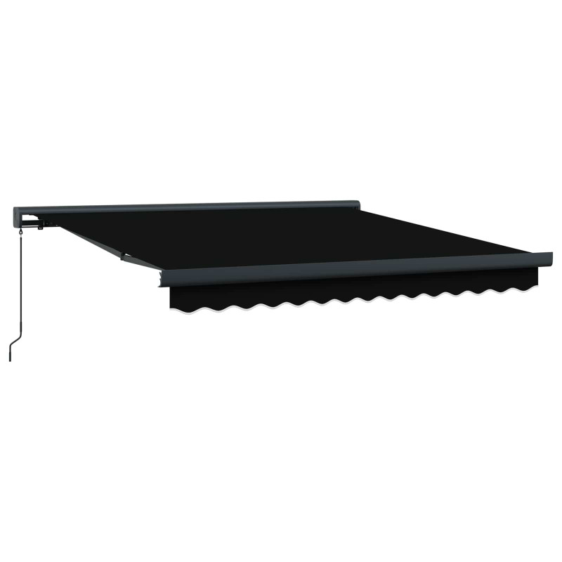 Markiza zwijana Czarny 300 x 250 cm Tkanina i Metal