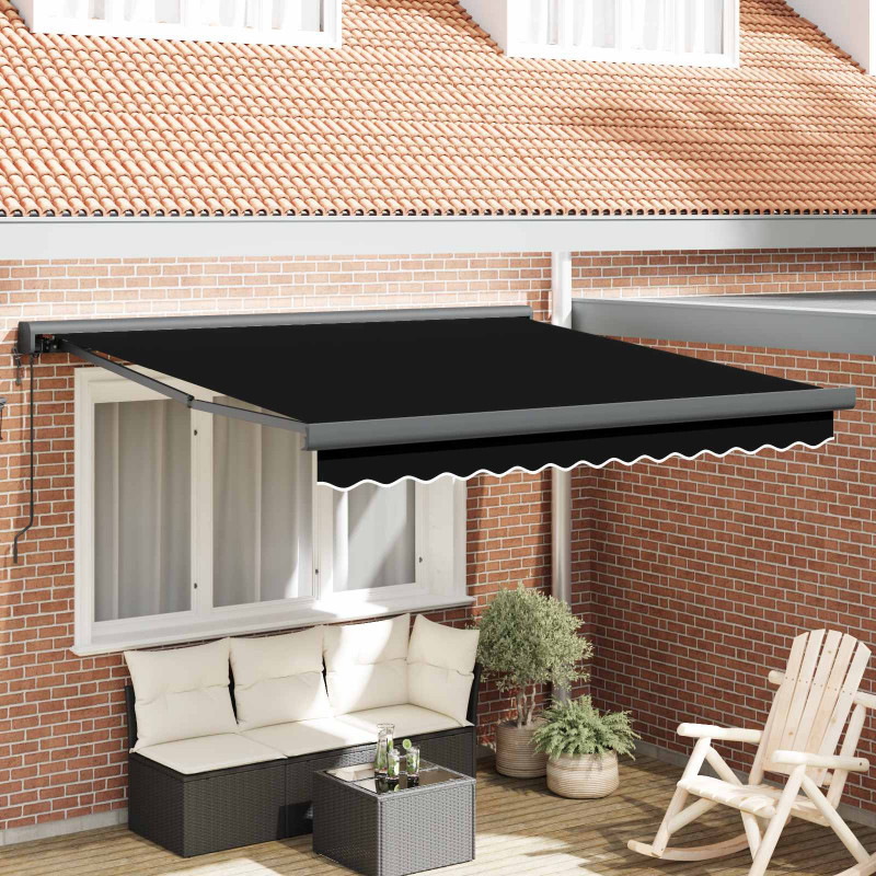 Markiza Czarny 300 x 250 x 165 cm Poliester i aluminium