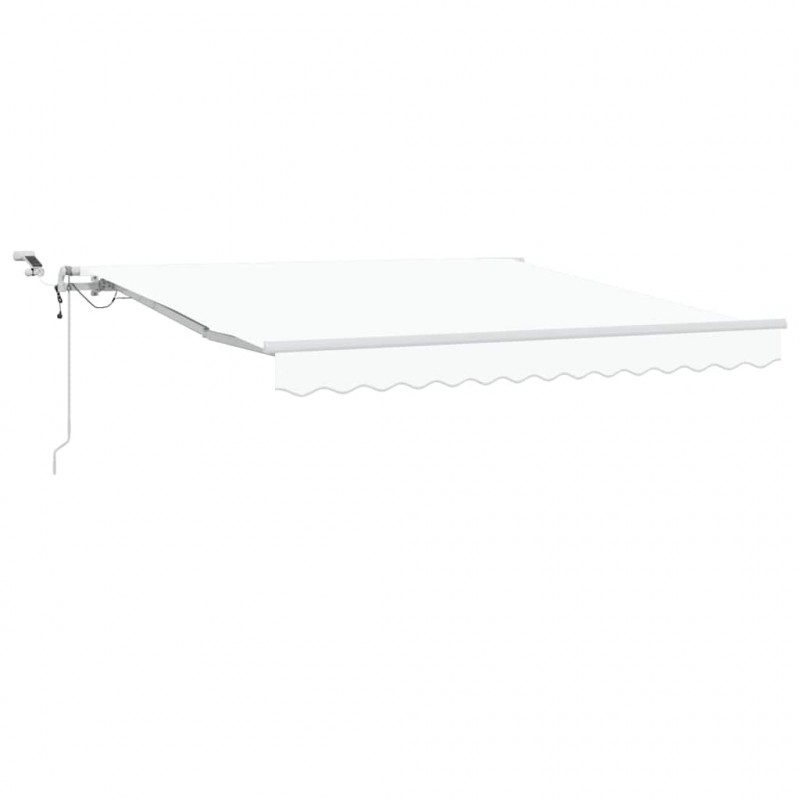 Markiza zwijana Biały 300 x 250 cm Poliester i Metal