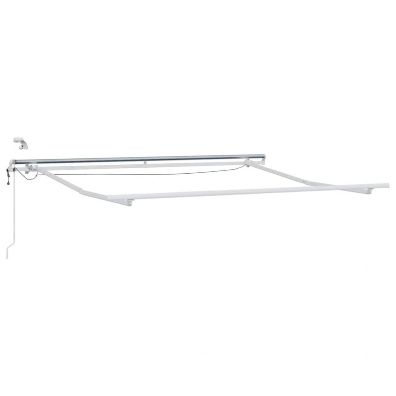 Markiza zwijana Biały 300 x 250 cm Poliester i Metal