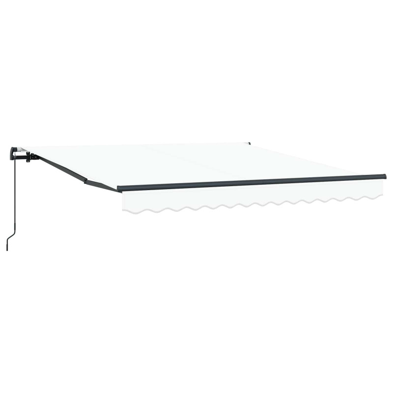 Markiza zwijana Biały 300 x 250 cm Poliester i Stal