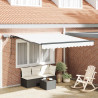 Markiza zwijana Ze LED Lights Biały 300 x 250 cm tkanina