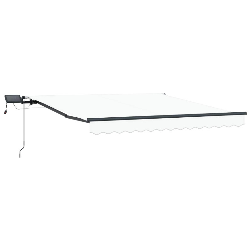 Markiza zwijana Ze LED Lights Biały 300 x 250 cm tkanina