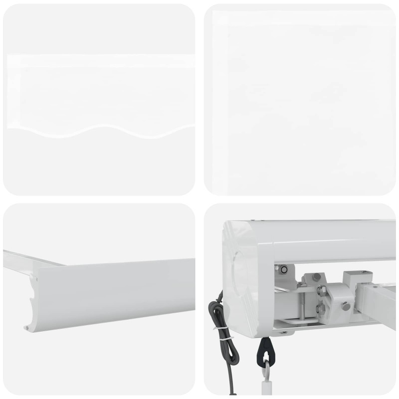 Markiza Biały 300 x 250 x 165 cm Poliester i aluminium