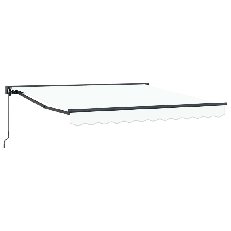 Markiza zwijana Biały 300 x 250 cm Aluminium i Tkanina