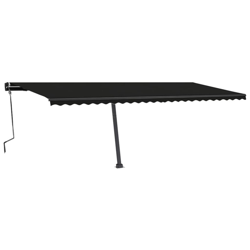 Ręcznie zwijana markiza z LED, 600x350 cm, antracytowa