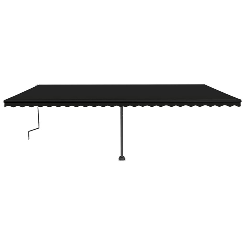 Ręcznie zwijana markiza z LED, 600x350 cm, antracytowa