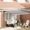 Markiza zwijana Ze LED Lights Jasnoszary 300 x 250 cm tkanina