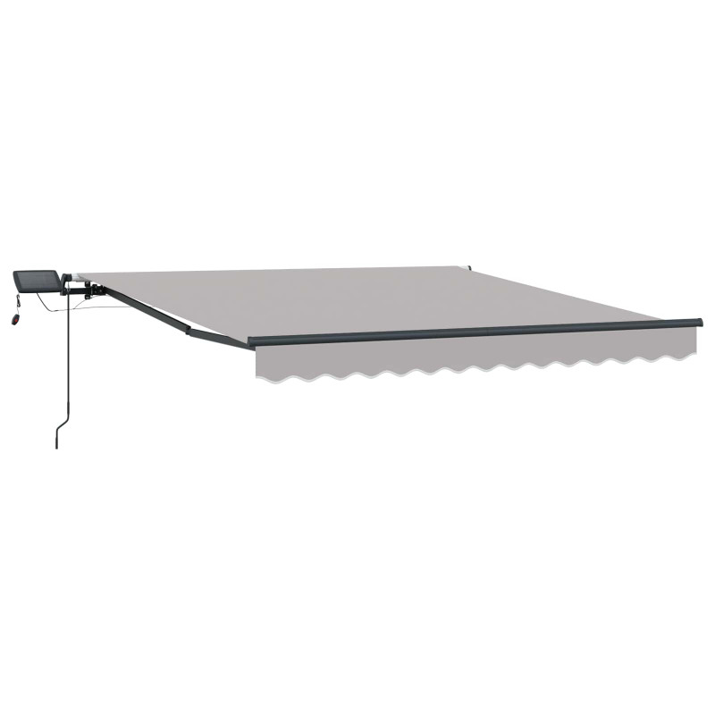 Markiza zwijana Ze LED Lights Jasnoszary 300 x 250 cm tkanina
