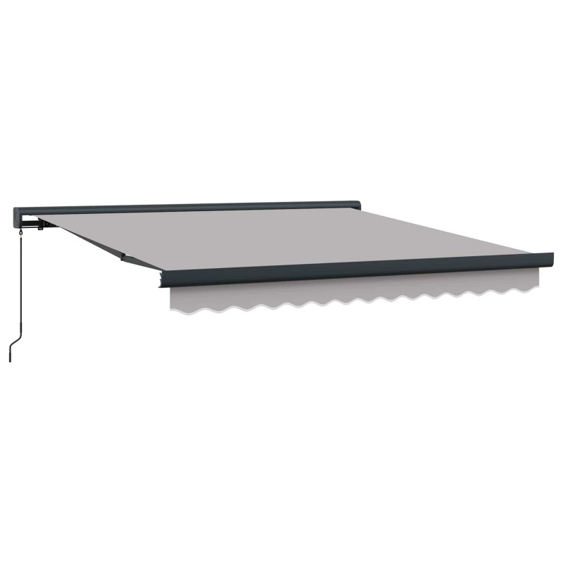 Markiza zwijana Jasnoszary 300 x 250 cm Tkanina i Metal