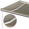 Ręcznie zwijana markiza z LED, 5x3 m, kremowa
