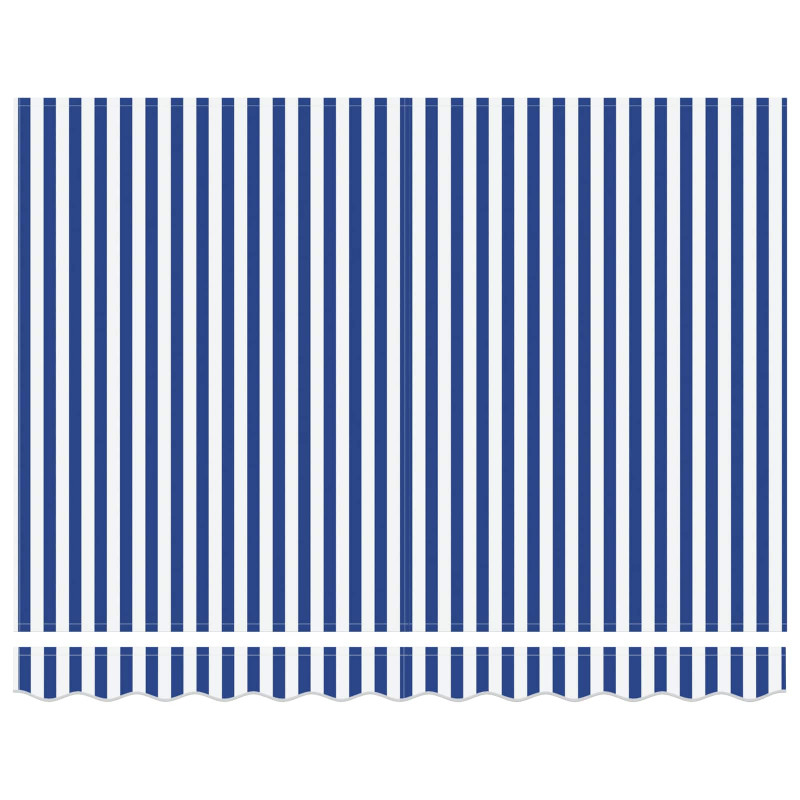 Markiza zwijana Niebieski i biały 350 x 250 cm