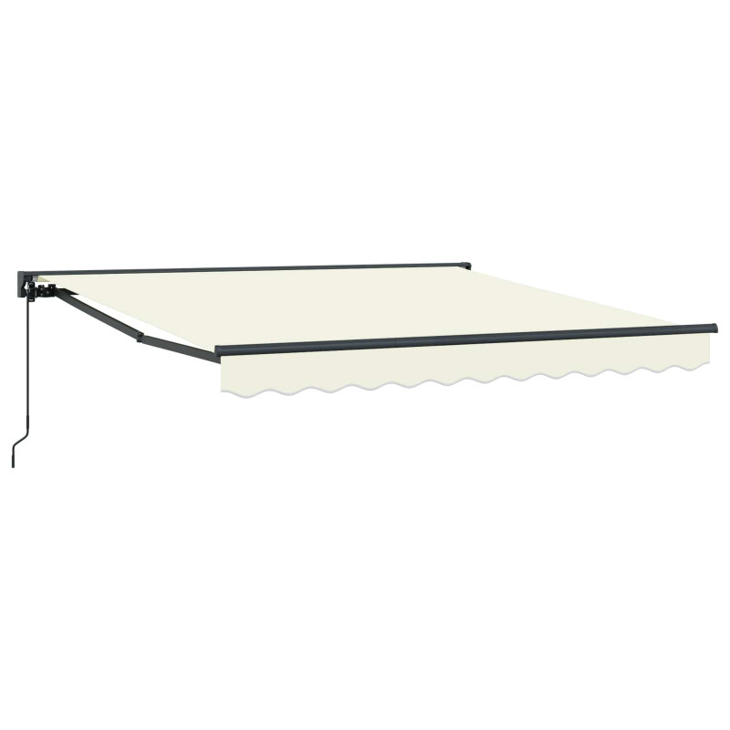Markiza zwijana Kremowy 350 x 250 cm Aluminium i Tkanina