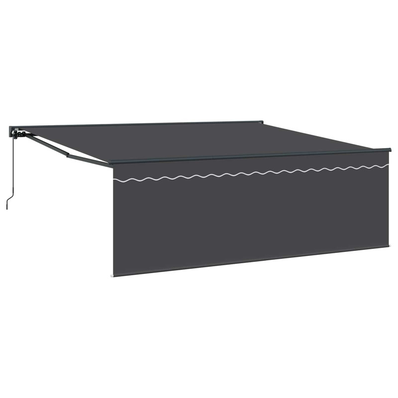 Rama markizy Żółty i Biały 350 x 250 cm Poliester z powłoką PU