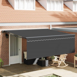 Rama markizy Żółty i Biały 350 x 250 cm Poliester z powłoką PU