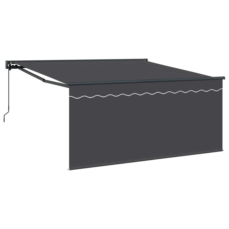 Markiza zwijana Antracyt 350 x 250 cm Poliester i aluminium