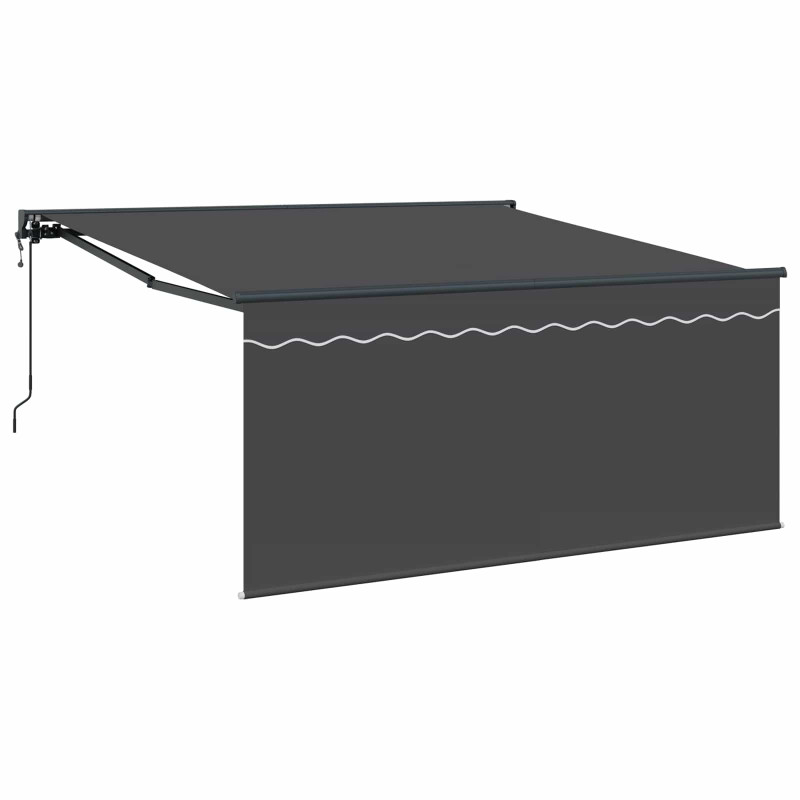 Markiza zwijana Antracyt 350 x 250 cm Poliester i aluminium