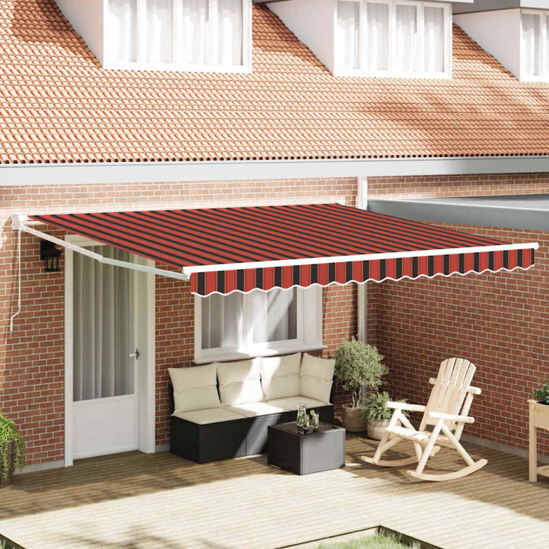 Markiza Czerwony i Czarny 350 x 250 x 165 cm Poliester