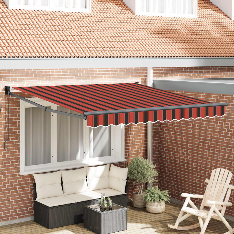 Markiza Czerwony i Czarny 350 x 250 x 165 cm Poliester