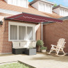 Rama markizy bordowy 350 x 250 cm Poliester z powłoką PU