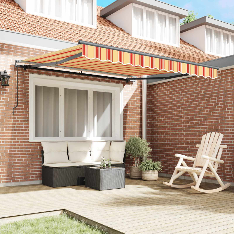 Markiza zwijana Żółty i pomarańczowy 350 x 250 cm