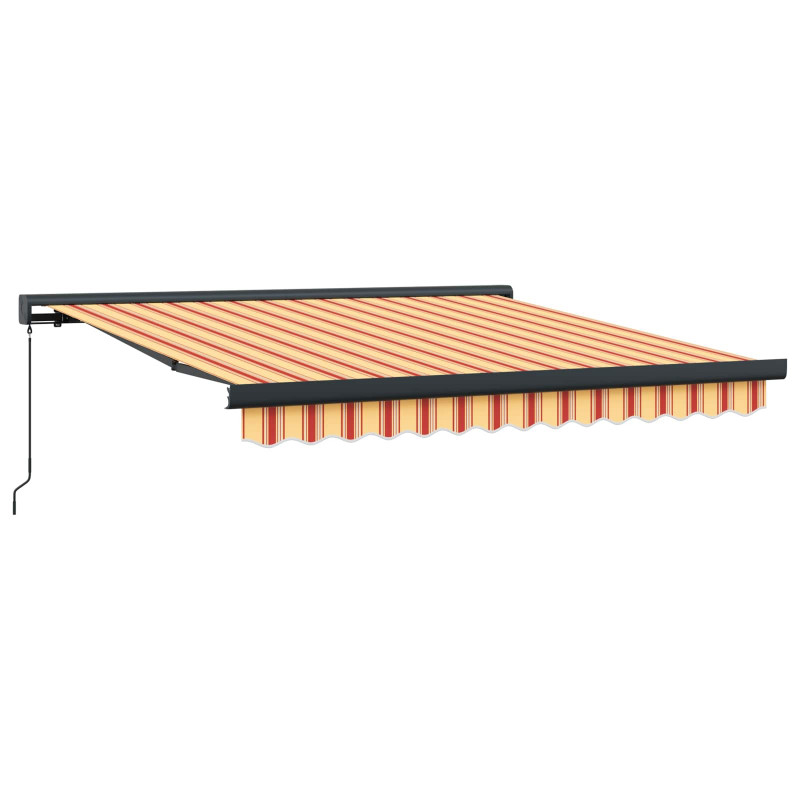 Markiza zwijana Żółty i pomarańczowy 350 x 250 cm