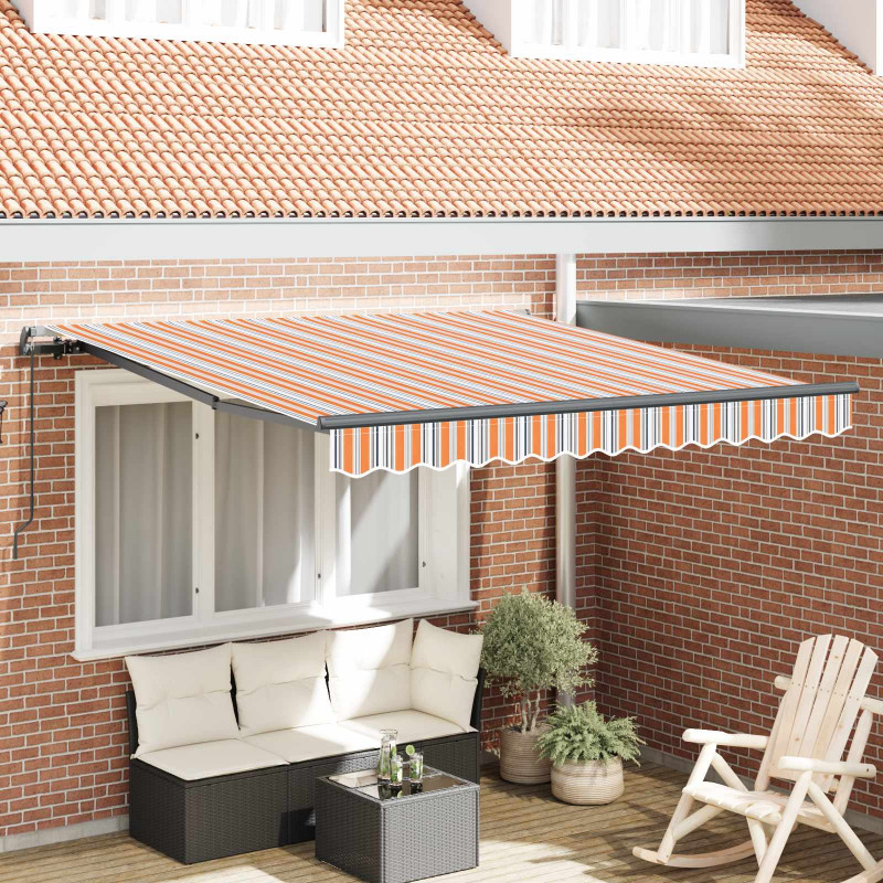 Markiza zwijana Wielokolorowe 350 x 250 cm Poliester i Stal