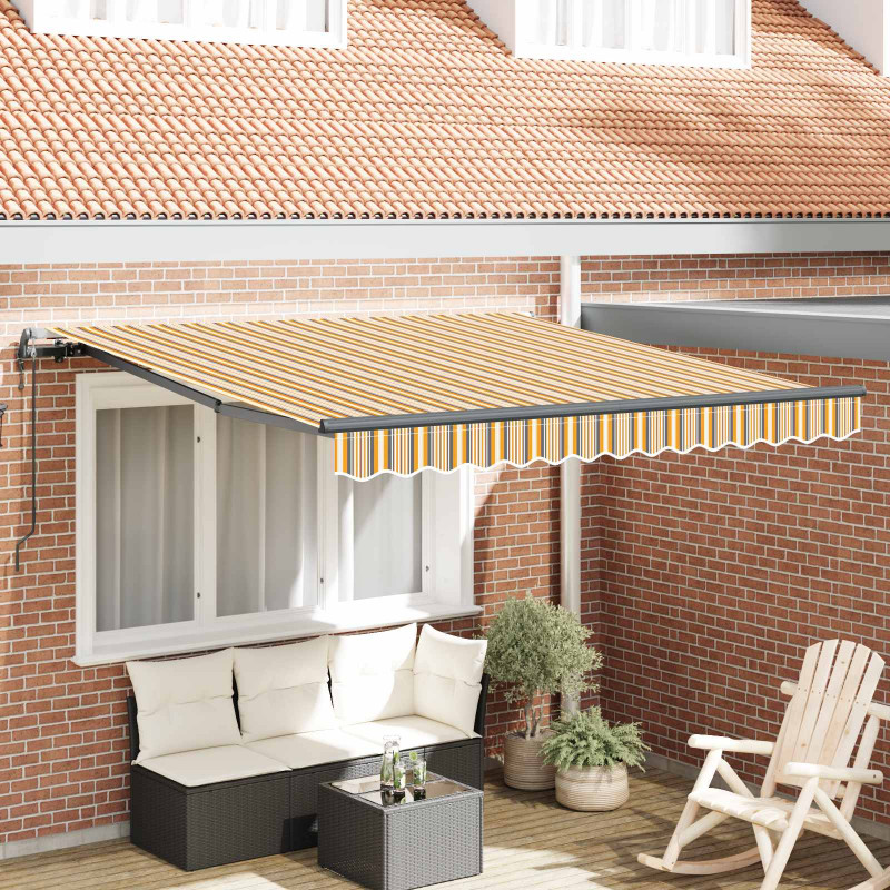 Markiza zwijana Wielokolorowe 350 x 250 cm Tkanina i aluminium