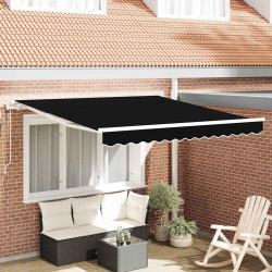 Elektryczna Rozkładana Markiza Czarny 350 x 250 cm