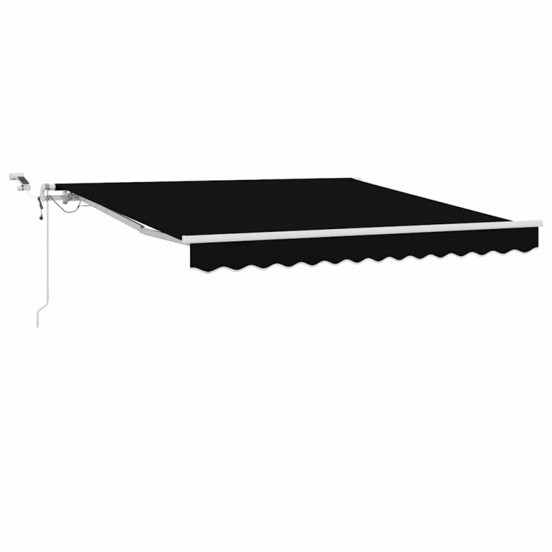 Markiza zwijana Czarny 350 x 250 cm Poliester i Metal