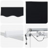 Markiza zwijana Czarny 350 x 250 cm Poliester i Metal