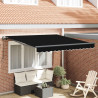Markiza zwijana Czarny 350 x 250 cm Poliester i Stal
