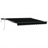 Markiza zwijana Ze LED Lights Czarny 350 x 250 cm tkanina