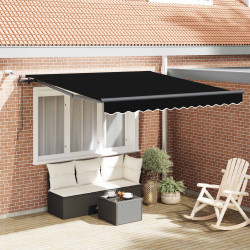 Tkanina Zadaszenia z Czarny 350 x 250 cm Poliester