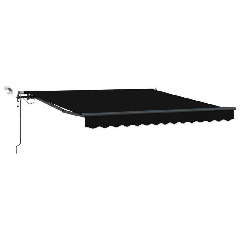 Tkanina Zadaszenia z Czarny 350 x 250 cm Poliester