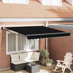 Markiza zwijana Czarny 350 x 250 cm Poliester i aluminium