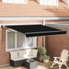 Markiza zwijana Czarny 350 x 250 cm Poliester i aluminium