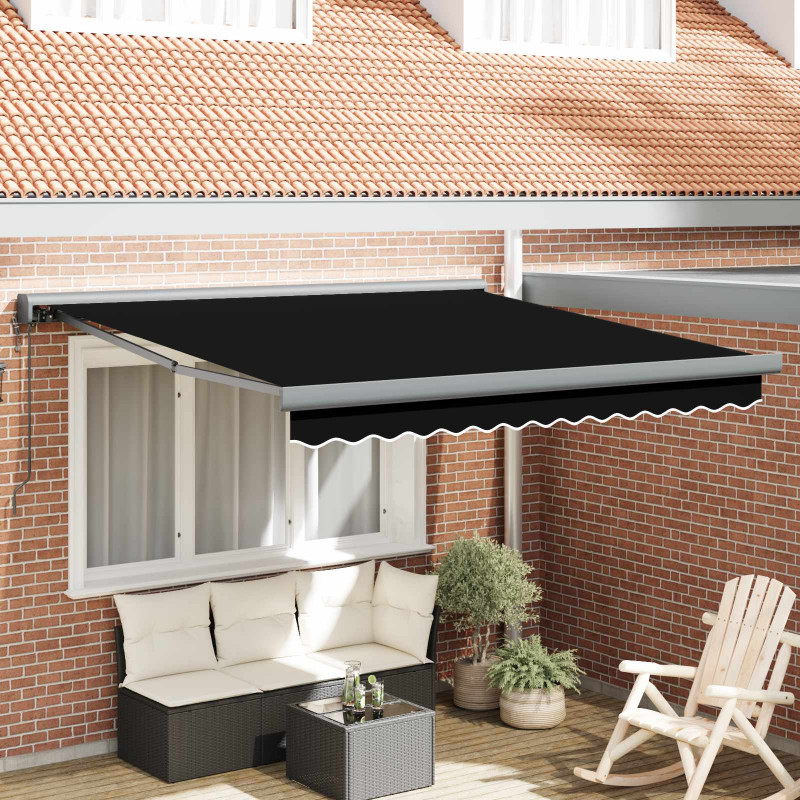 Markiza Czarny 350 x 250 x 165 cm Poliester i aluminium