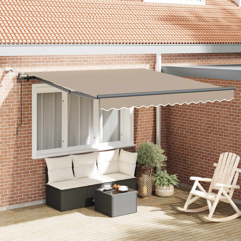 Tkanina Zadaszenia z Beżowy 350 x 250 cm Poliester